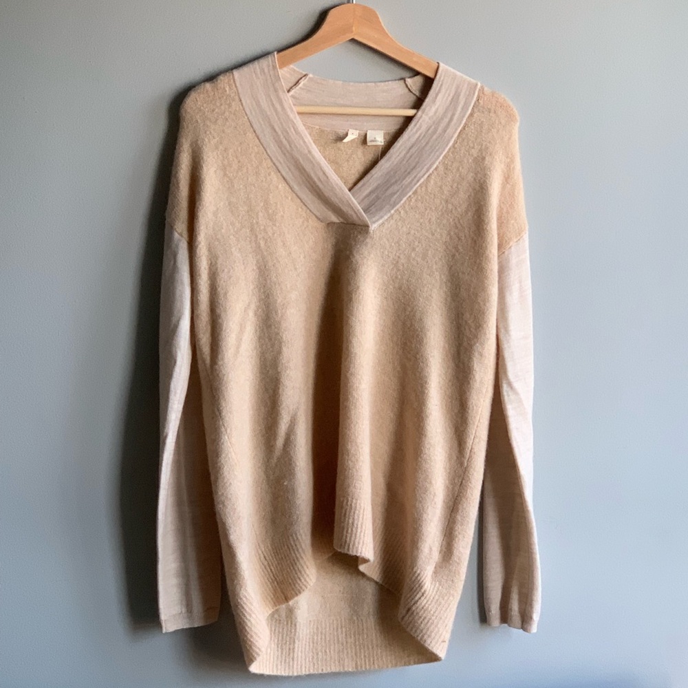 Anthropologie NWT Blush/Cream Sweater